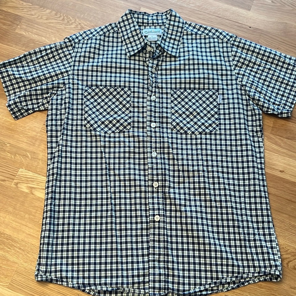 Carhartt Men’s short sleeve button down Sz L​